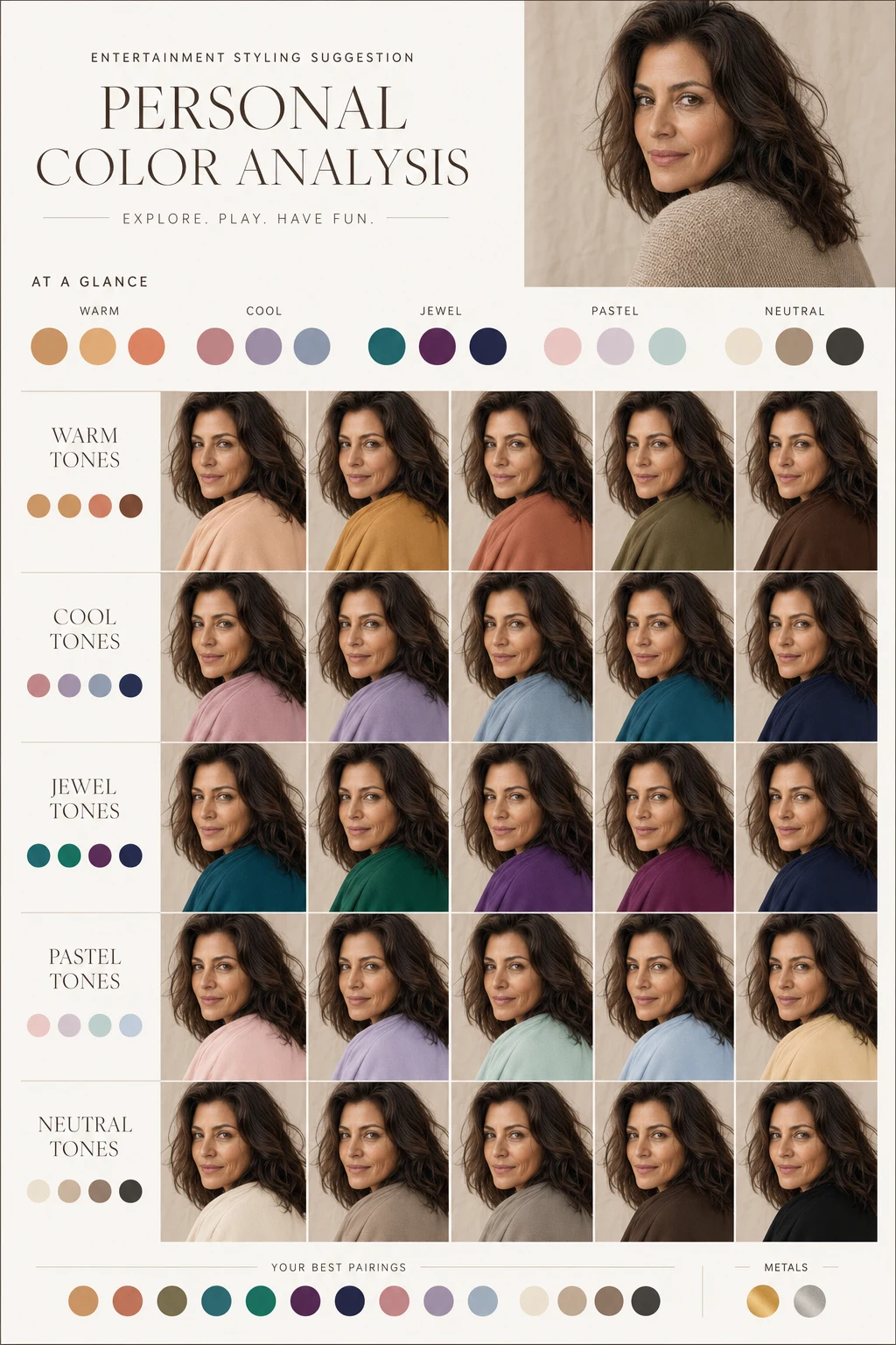 AI Color Analysis with seasonal palette match from a selfie on StoryInColor