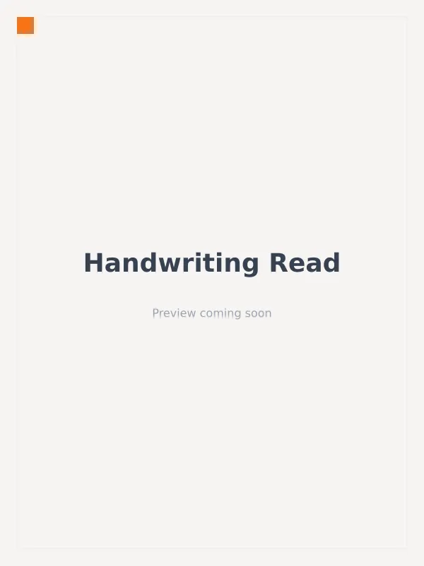 Handwriting Read